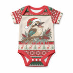 Aussie Kookaburra Christmas Baby Onesie Festive Knitted Pattern Inspired