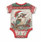 Aussie Kookaburra Christmas Baby Onesie Festive Knitted Pattern Inspired
