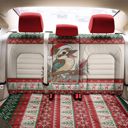 Aussie Kookaburra Christmas Back Car Seat Cover Festive Knitted Pattern Inspired