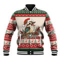 Aussie Kookaburra Christmas Baseball Jacket Festive Knitted Pattern Inspired