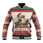 Aussie Kookaburra Christmas Baseball Jacket Festive Knitted Pattern Inspired