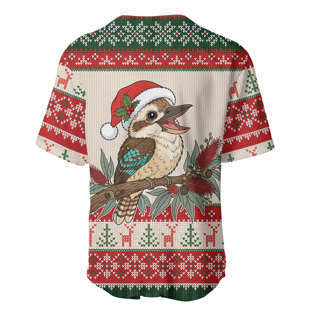 Aussie Kookaburra Christmas Baseball Jersey Festive Knitted Pattern Inspired