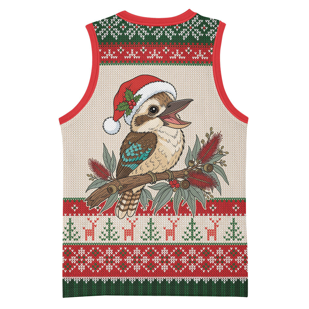 Aussie Kookaburra Christmas Basketball Jersey Festive Knitted Pattern Inspired