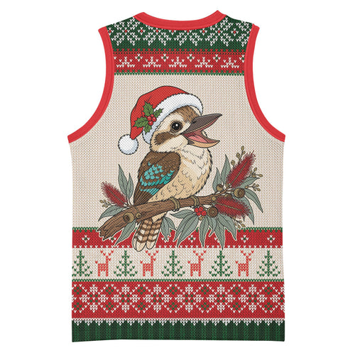 Aussie Kookaburra Christmas Basketball Jersey Festive Knitted Pattern Inspired