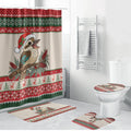 Aussie Kookaburra Christmas Bathroom Set Festive Knitted Pattern Inspired