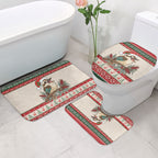 Aussie Kookaburra Christmas Bathroom Set Festive Knitted Pattern Inspired