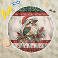 Aussie Kookaburra Christmas Beach Blanket Festive Knitted Pattern Inspired