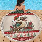 Aussie Kookaburra Christmas Beach Blanket Festive Knitted Pattern Inspired