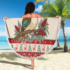 Aussie Kookaburra Christmas Beach Blanket Festive Knitted Pattern Inspired