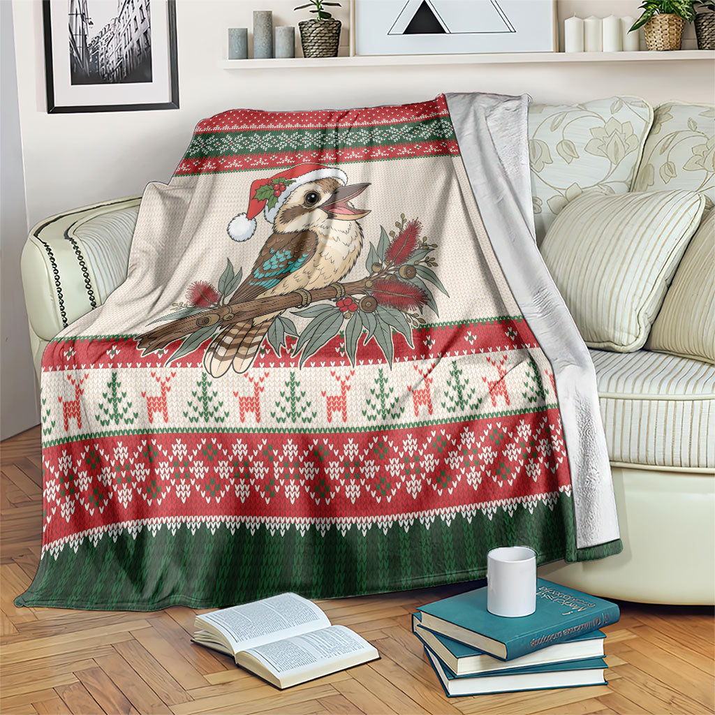 Aussie Kookaburra Christmas Blanket Festive Knitted Pattern Inspired
