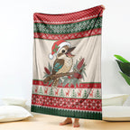Aussie Kookaburra Christmas Blanket Festive Knitted Pattern Inspired