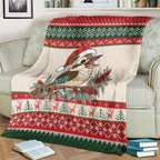 Aussie Kookaburra Christmas Blanket Festive Knitted Pattern Inspired