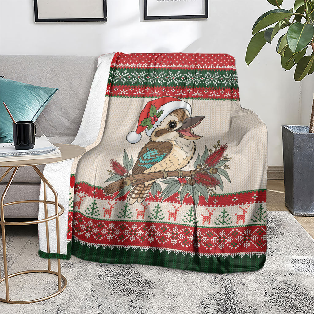 Aussie Kookaburra Christmas Blanket Festive Knitted Pattern Inspired
