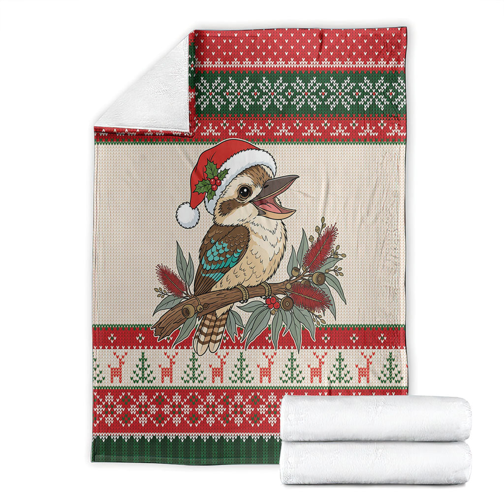 Aussie Kookaburra Christmas Blanket Festive Knitted Pattern Inspired