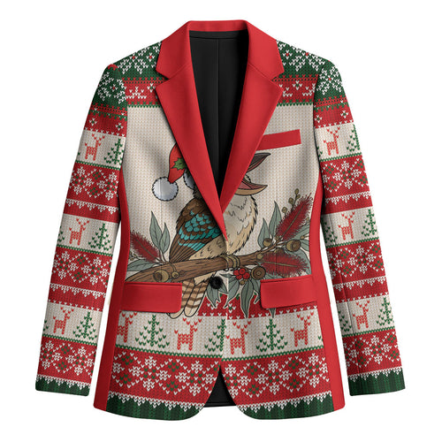Aussie Kookaburra Christmas Blazer Festive Knitted Pattern Inspired