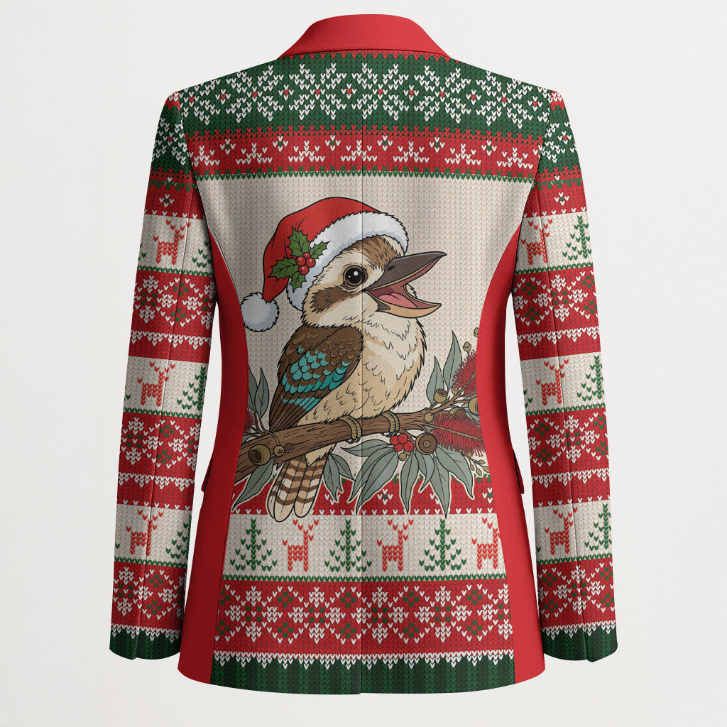 Aussie Kookaburra Christmas Blazer Festive Knitted Pattern Inspired