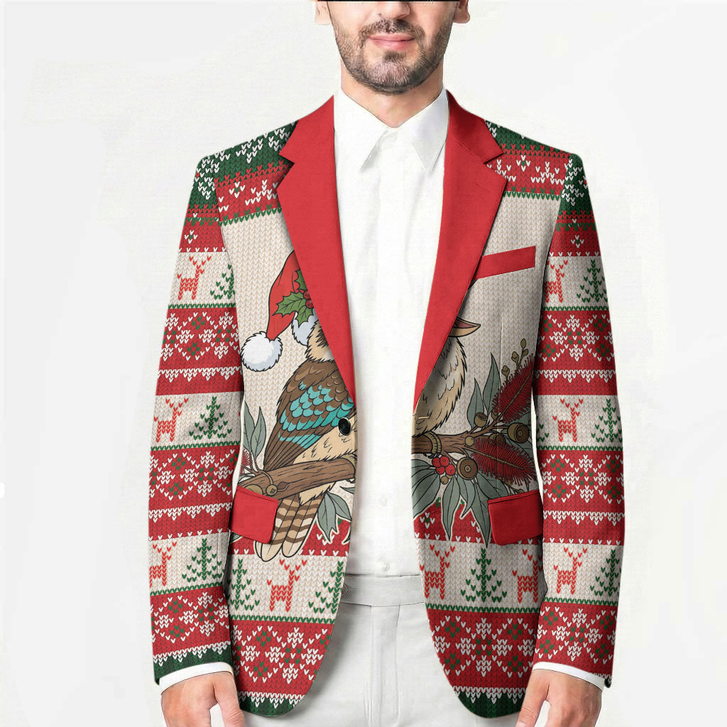 Aussie Kookaburra Christmas Blazer Festive Knitted Pattern Inspired