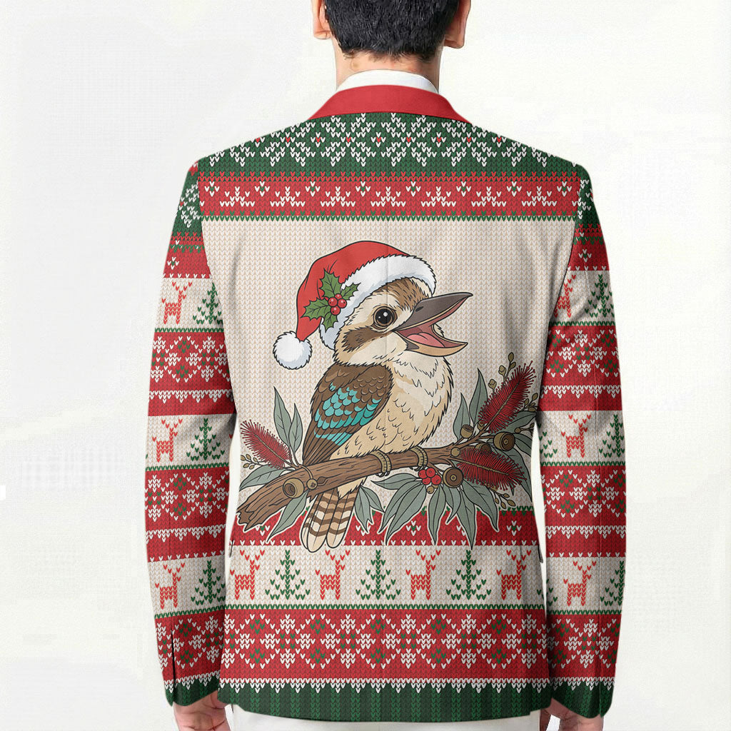 Aussie Kookaburra Christmas Blazer Festive Knitted Pattern Inspired