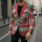 Aussie Kookaburra Christmas Blazer Festive Knitted Pattern Inspired