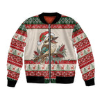 Aussie Kookaburra Christmas Bomber Jacket Festive Knitted Pattern Inspired