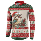 Aussie Kookaburra Christmas Button Sweatshirt Festive Knitted Pattern Inspired