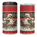 Aussie Kookaburra Christmas 4 in 1 Can Cooler Tumbler Festive Knitted Pattern Inspired