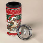 Aussie Kookaburra Christmas 4 in 1 Can Cooler Tumbler Festive Knitted Pattern Inspired