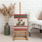 Aussie Kookaburra Christmas Canvas Wall Art Festive Knitted Pattern Inspired