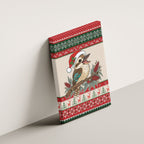 Aussie Kookaburra Christmas Canvas Wall Art Festive Knitted Pattern Inspired