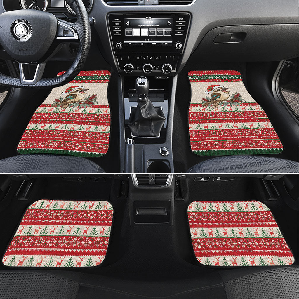 Aussie Kookaburra Christmas Car Mats Festive Knitted Pattern Inspired