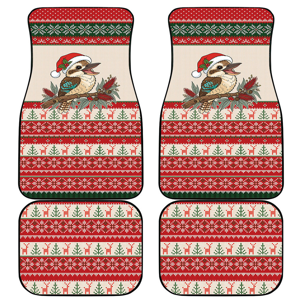 Aussie Kookaburra Christmas Car Mats Festive Knitted Pattern Inspired
