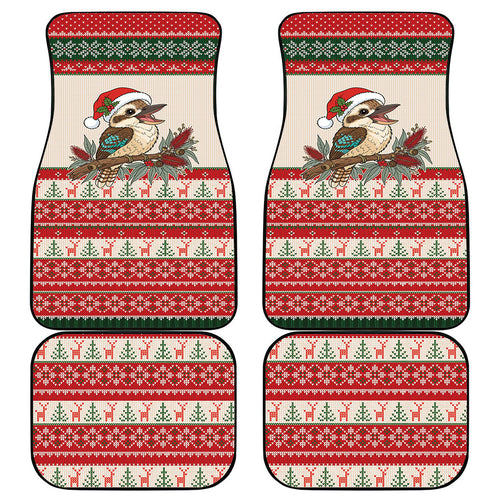 Aussie Kookaburra Christmas Car Mats Festive Knitted Pattern Inspired
