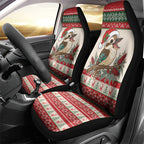 Aussie Kookaburra Christmas Car Seat Cover Festive Knitted Pattern Inspired