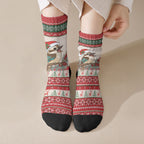 Aussie Kookaburra Christmas Crew Socks Festive Knitted Pattern Inspired
