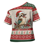 Aussie Kookaburra Christmas Cross Shoulder Shirt Festive Knitted Pattern Inspired