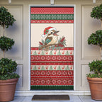 Aussie Kookaburra Christmas Door Cover Festive Knitted Pattern Inspired