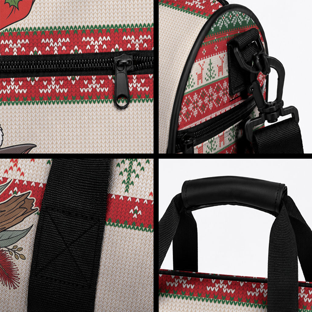Aussie Kookaburra Christmas Duffle Bag Festive Knitted Pattern Inspired