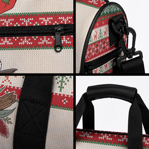 Aussie Kookaburra Christmas Duffle Bag Festive Knitted Pattern Inspired