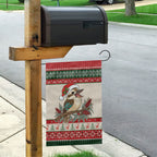 Aussie Kookaburra Christmas Garden Flag Festive Knitted Pattern Inspired