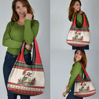 Aussie Kookaburra Christmas Grocery Bag Festive Knitted Pattern Inspired