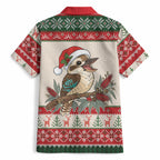 Aussie Kookaburra Christmas Hawaiian Shirt Festive Knitted Pattern Inspired