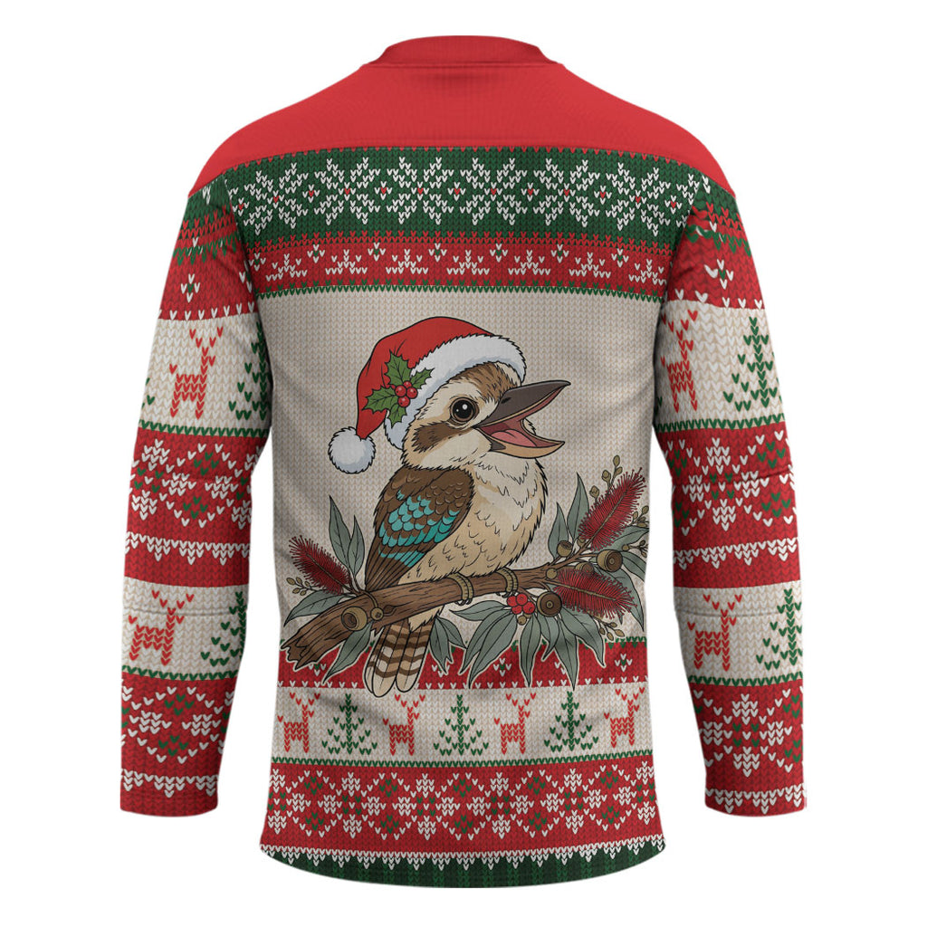Aussie Kookaburra Christmas Hockey Jersey Festive Knitted Pattern Inspired