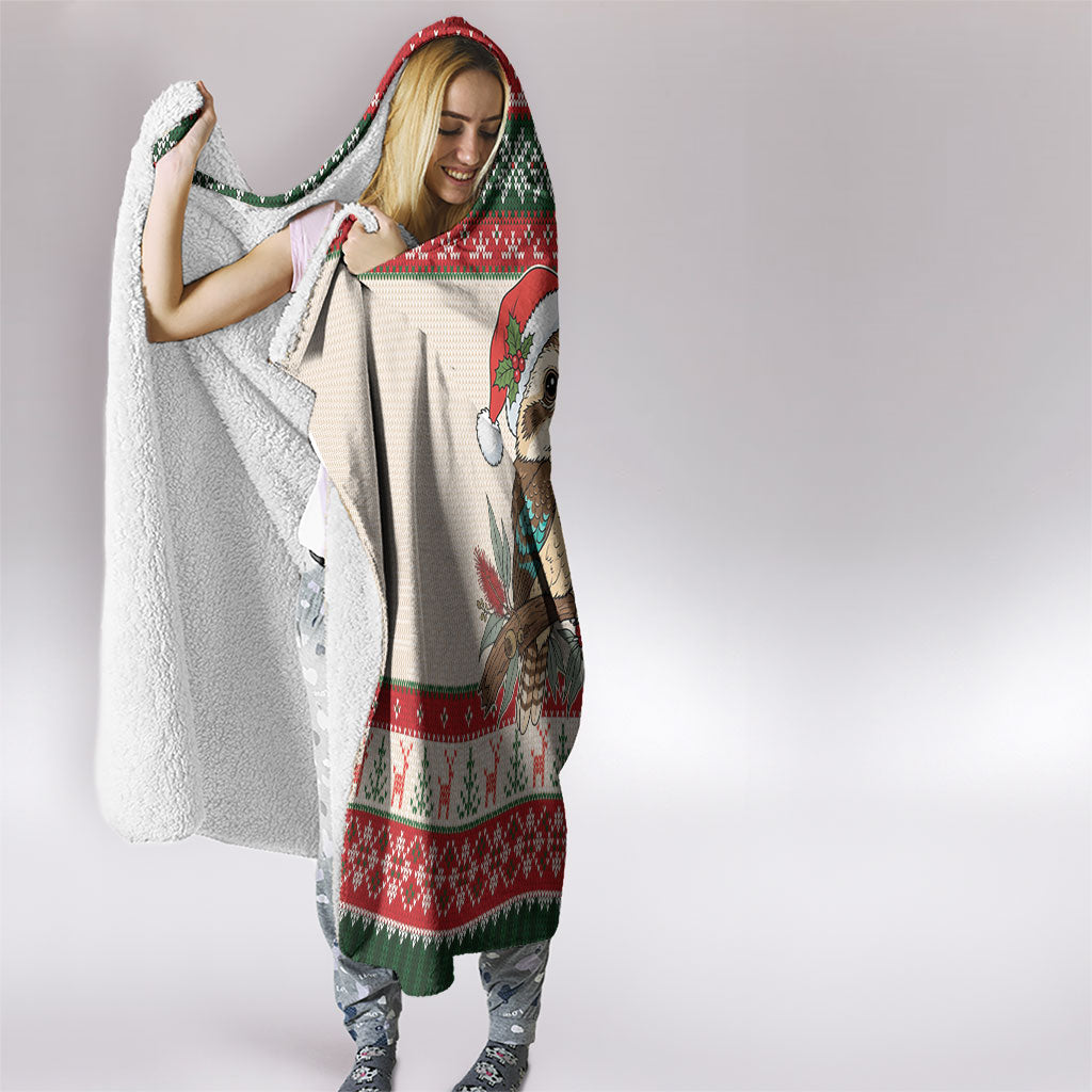 Aussie Kookaburra Christmas Hooded Blanket Festive Knitted Pattern Inspired