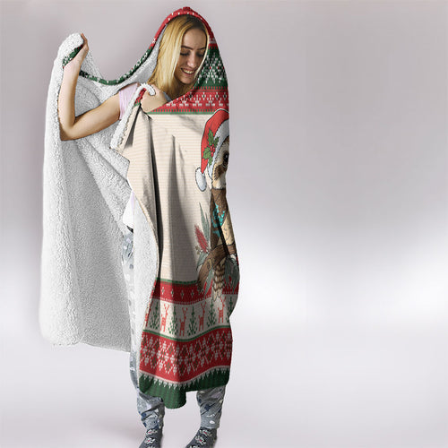 Aussie Kookaburra Christmas Hooded Blanket Festive Knitted Pattern Inspired