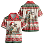 Aussie Kookaburra Christmas Kid Hawaiian Shirt Festive Knitted Pattern Inspired