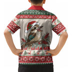 Aussie Kookaburra Christmas Kid Hawaiian Shirt Festive Knitted Pattern Inspired