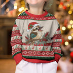 Aussie Kookaburra Christmas Kid Ugly Christmas Sweater Festive Knitted Pattern Inspired