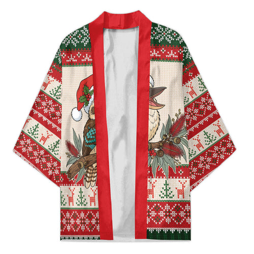 Aussie Kookaburra Christmas Kimono Festive Knitted Pattern Inspired