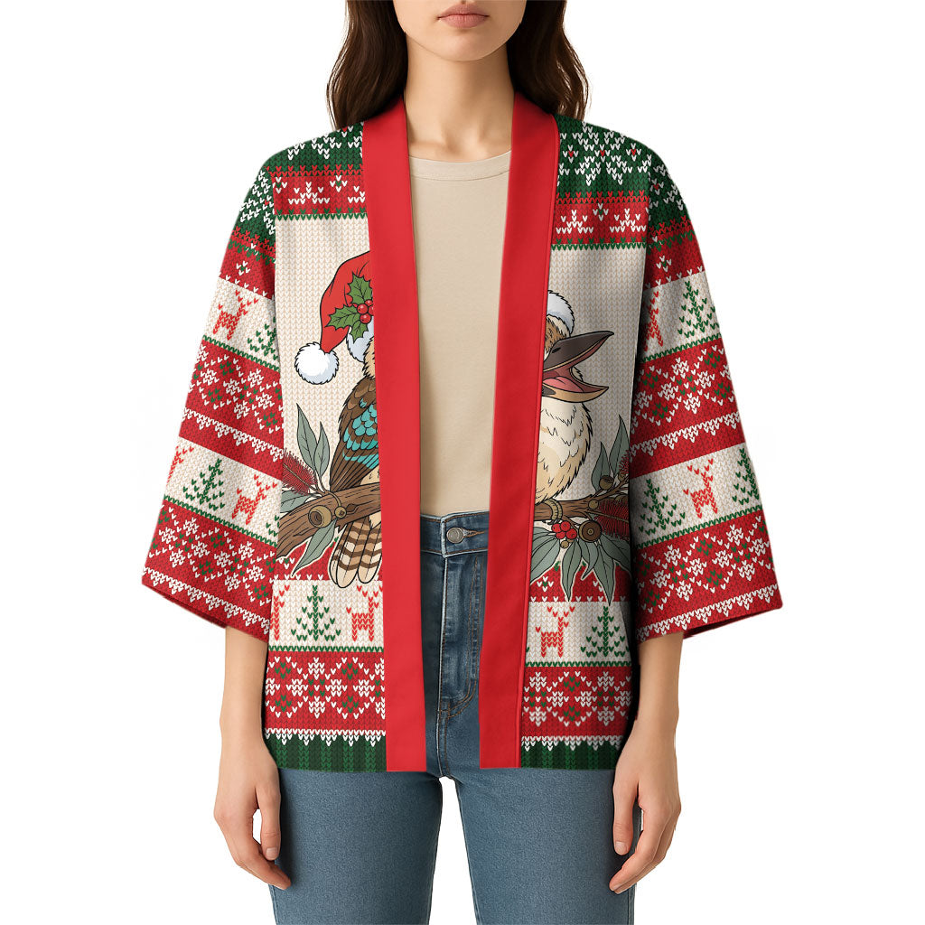 Aussie Kookaburra Christmas Kimono Festive Knitted Pattern Inspired