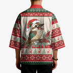Aussie Kookaburra Christmas Kimono Festive Knitted Pattern Inspired